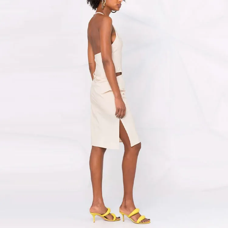 Jacquemus Cut Out Sleeveless Asymmetric Dress-3