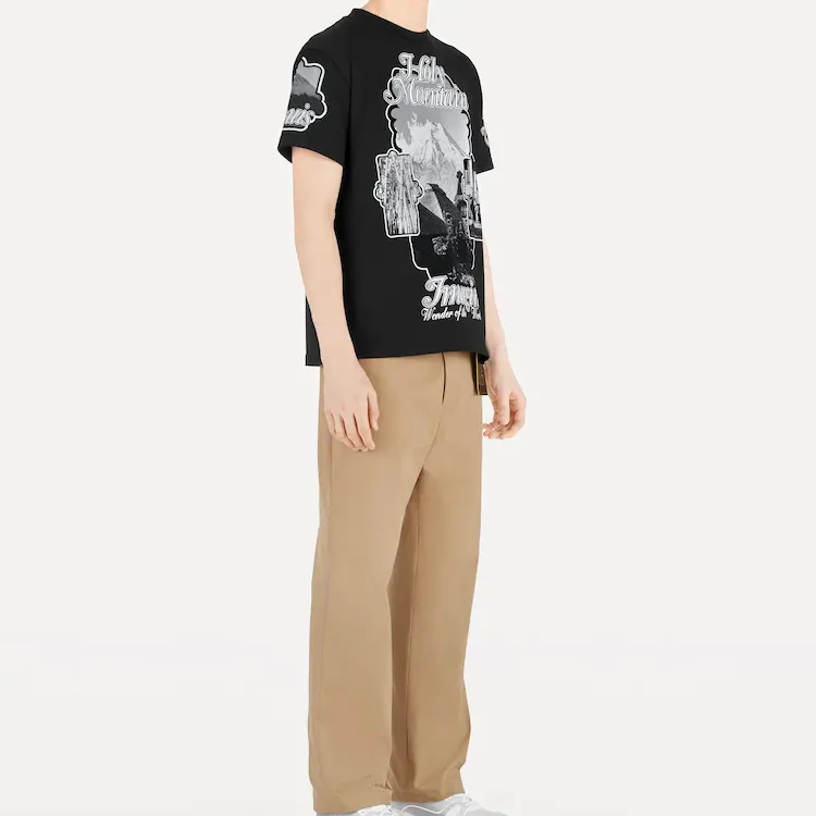 LOUIS VUITTON New Quarterly Products Of LV T Shirts Men Black-1