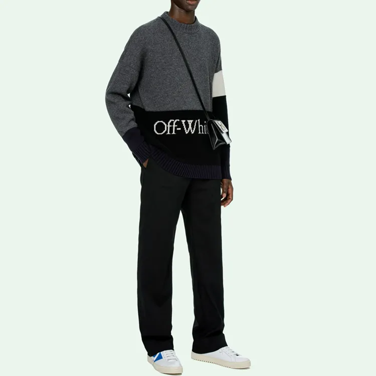 OFF WHITE Color Block Logo Sweater-2