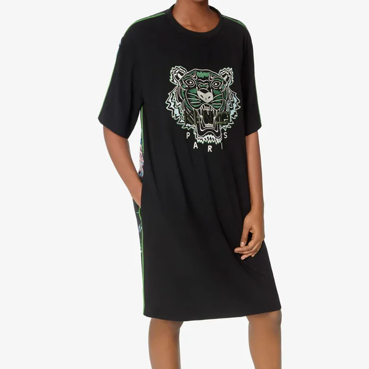 KENZO Short Sleeved Dresses Women's Black-5
