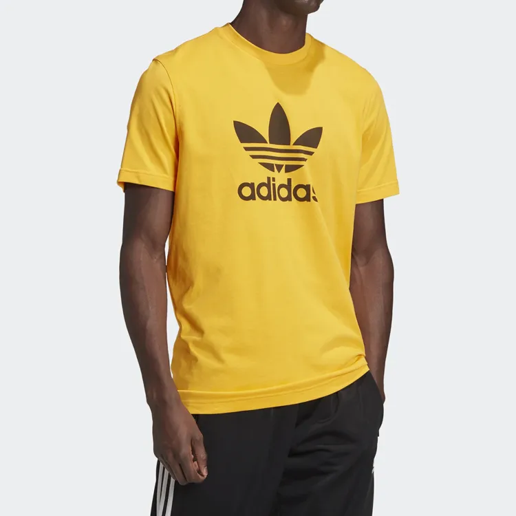 Adidas Originals Trefoil T Shirts Men Gold-5