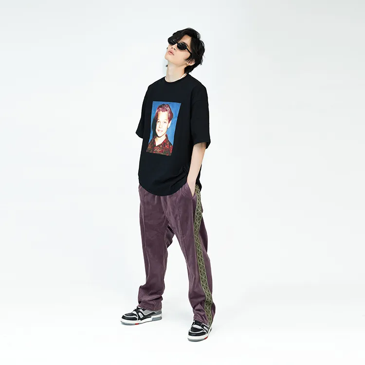 MODITEC Straight Casual Pants Unisex Purple-3