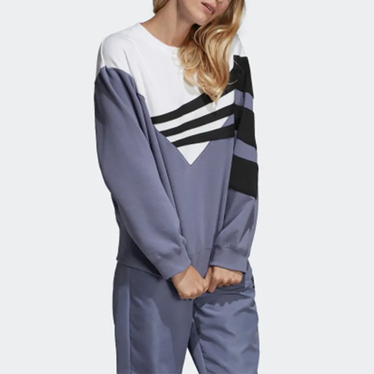 Adidas Originals Trefoil Sweatshirts Women's Indigo/White/Black-5