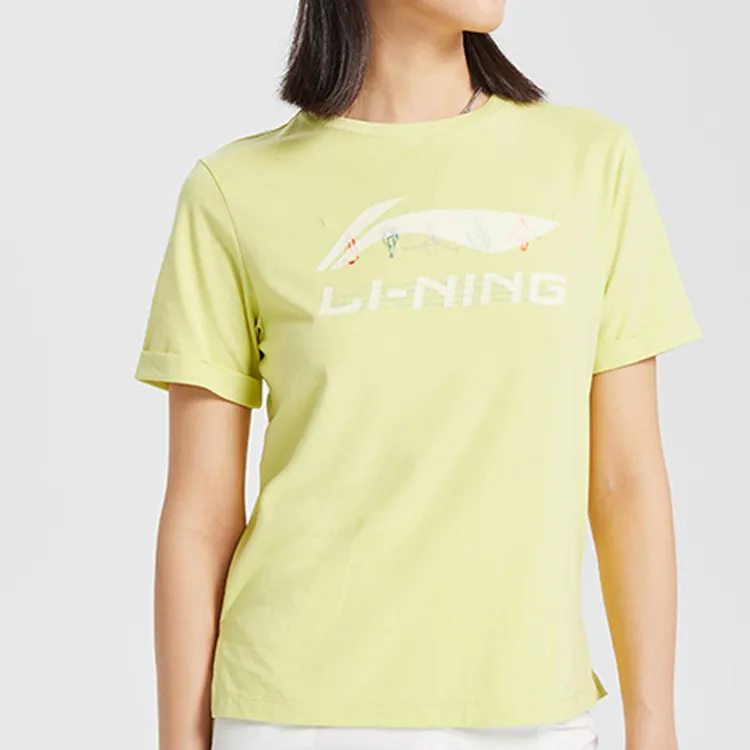 LINING T Shirts Women's Light Sprout Green-4