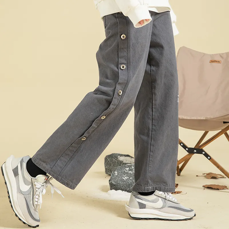 FRLMK Straight Moderate Jeans Unisex Gray-2