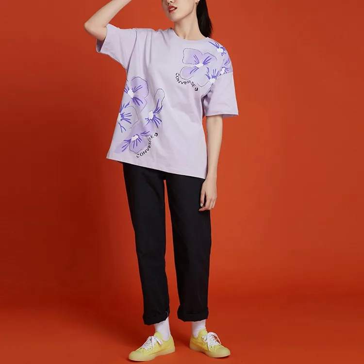Converse IWD T Shirts Women's Light Purple-2
