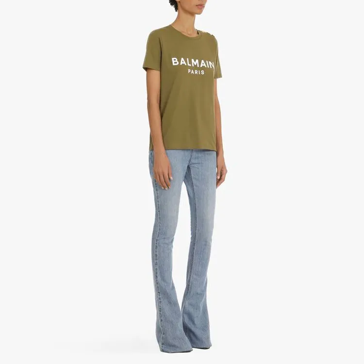 BALMAIN T-Shirts Women's Khaki-3