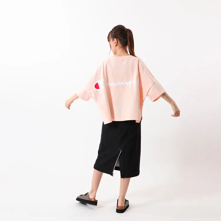 Champion T Shirt Japan Version Women's Light Pink-1