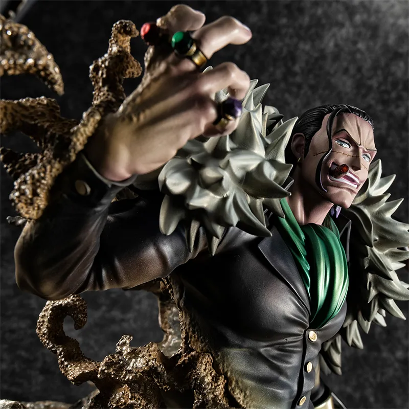 MegaHouse One Piece Portrait Of Pirates Mas Maximum Sir Crocodile Figure Black-5