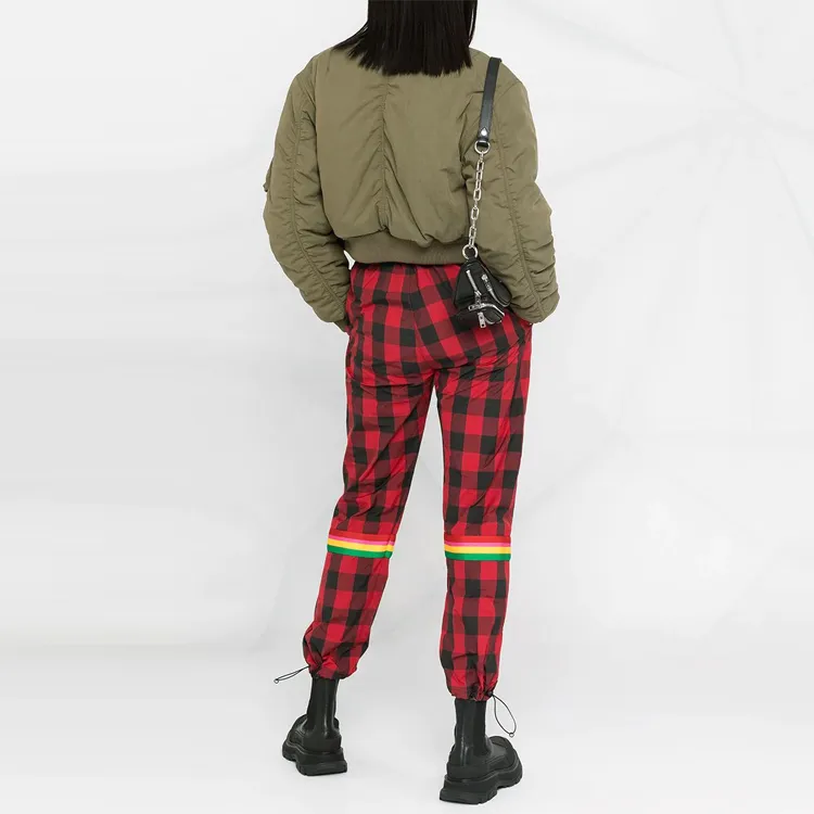 PALM ANGELS Buffalo check 'Red' Track Pants-2
