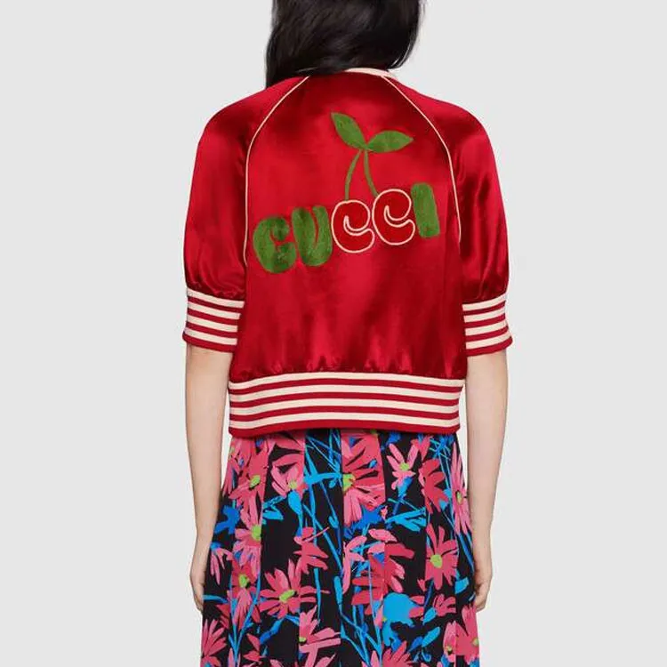 GUCCI Jackets Coats Women's Red-3