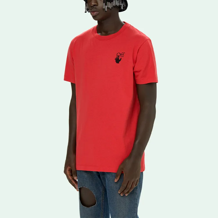 OFF WHITE SS21 T Shirts Men Red-6