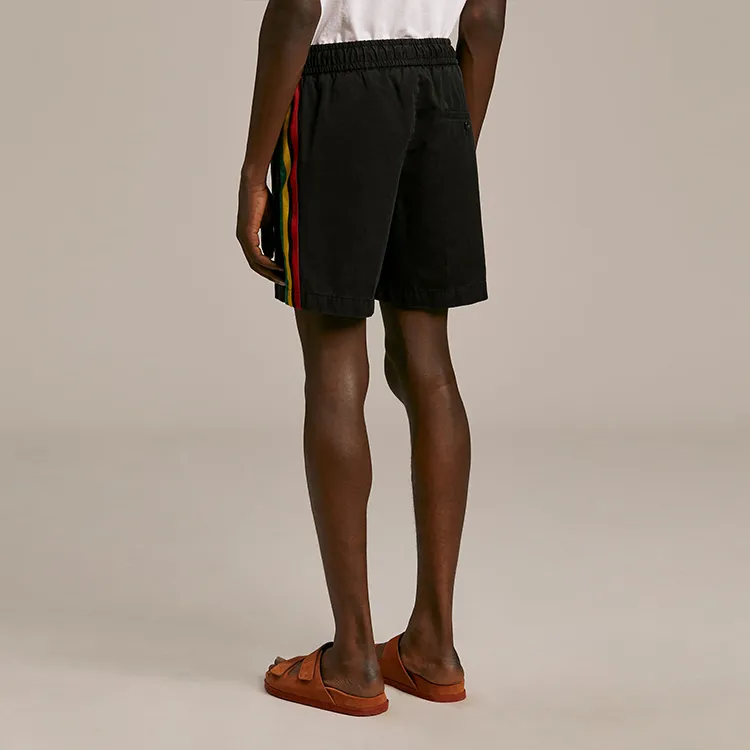 PALM ANGELS Exodus Side Stripe Track Shorts-4