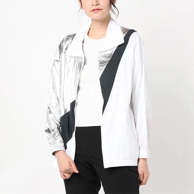 Nike Multicolor Retro Sports Stand Collar Jackets Women's White-2