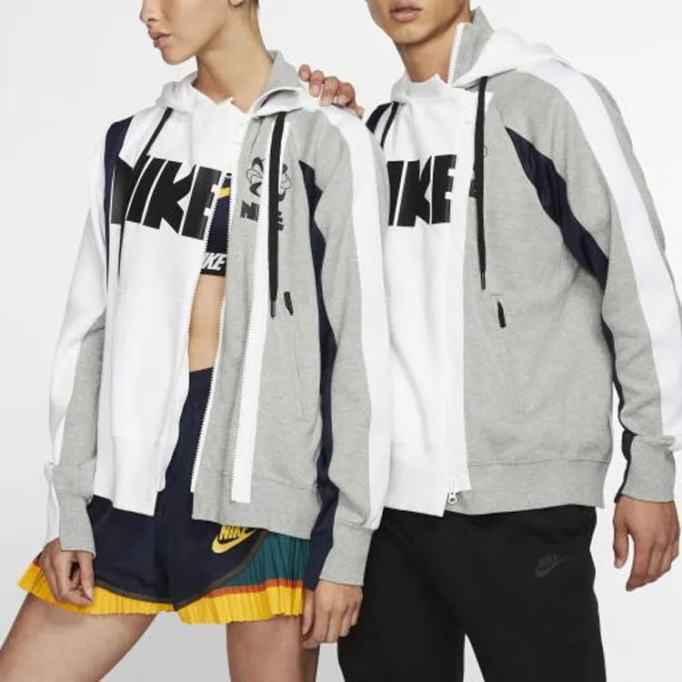 Nike X Sacai Double Zip Hoodie 'Canyon Gold/Obsidian'-3