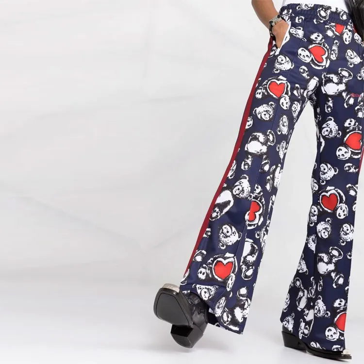 PALM ANGELS Knitted Sweatpants Women's Blue-6