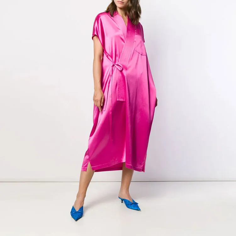 Balenciaga Short-Sleeved Dresses Regular Fit Women's Fuchsia-2