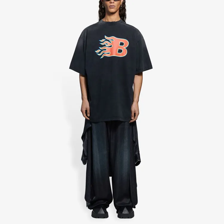 Balenciaga Flames T Shirt-2