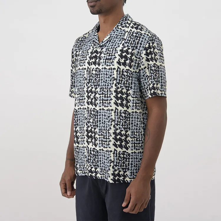 Stussy Hand Drawn Houndstooth Shirt-3