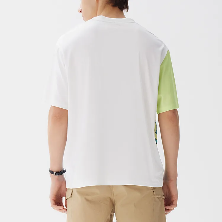 FILA SS21 Drop Shoulder Sleeve T Shirt Men's Standard White-4