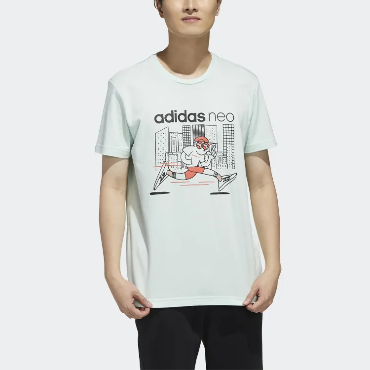 Adidas Neo Set-in Sleeve T-Shirt Men's Green-2