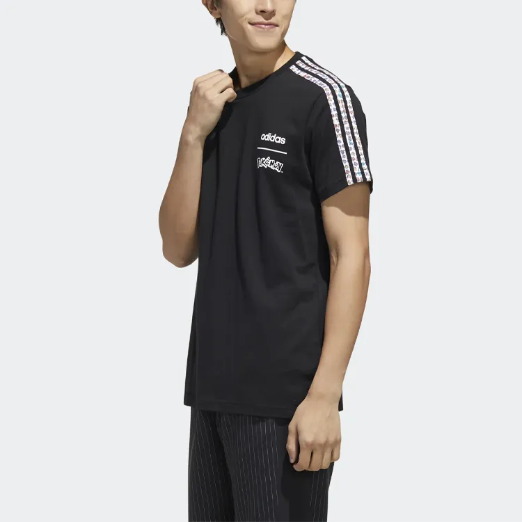 Pokemon X Adidas T Shirts Men Black-5