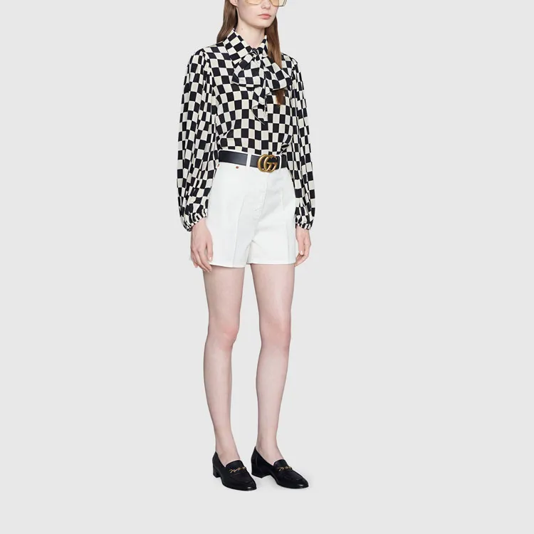 GUCCI FW21 Denim Shorts Women's White-4
