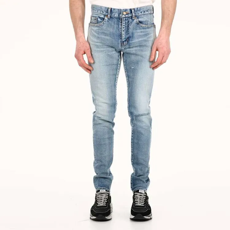 SAINT LAURENT Skinny 5 Pocket Low Denim Jeans-2