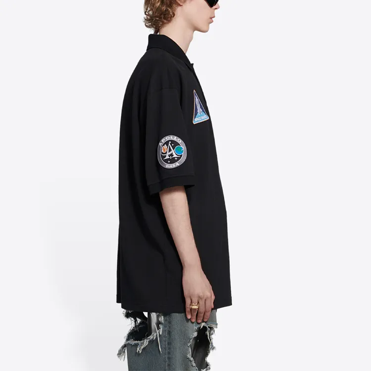 Balenciaga Nasa Space Multi Patch Polo-5