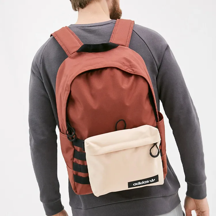 Adidas Originals Polyester Backpack Unisex Multicolor/Brown-4