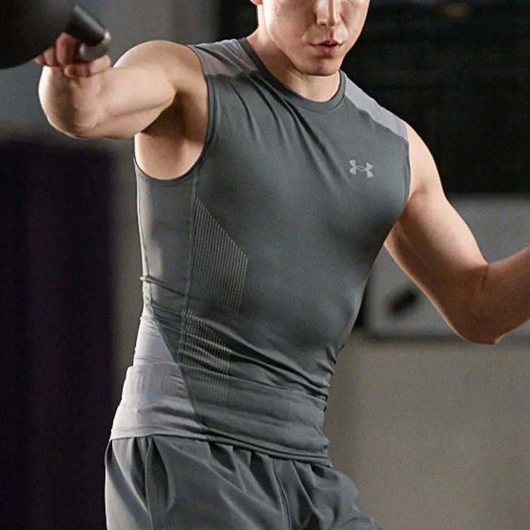 Under Armour HeatGear Fitness Clothing Men Gray-2