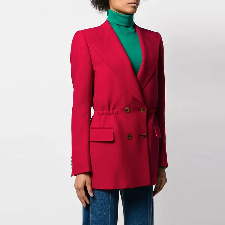 GUCCI FW21 Business Suit Coat Women's Red-2