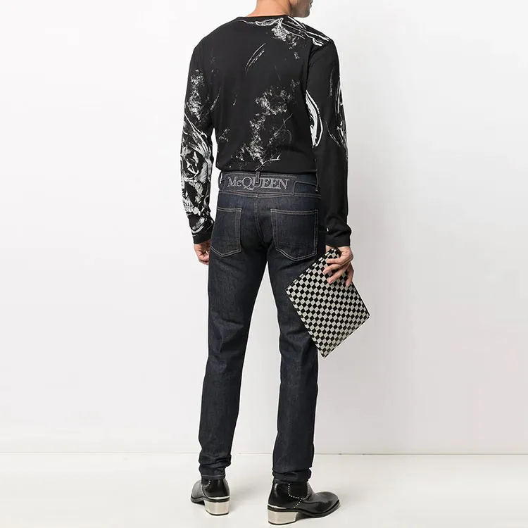 Alexander McQueen Jeans Men Dark Blue-2
