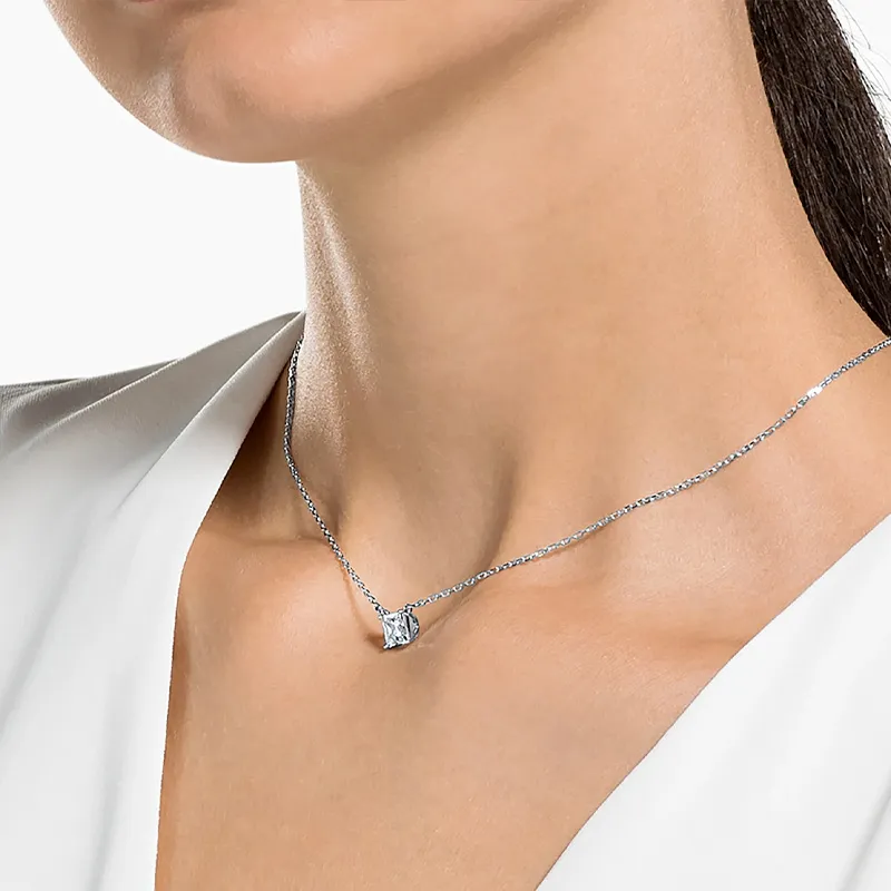 Swarovski Tennis Necklaces Women's Silver-2