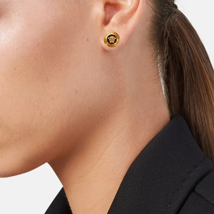 VERSACE Medusa Stud Earrings Women's Gold-2