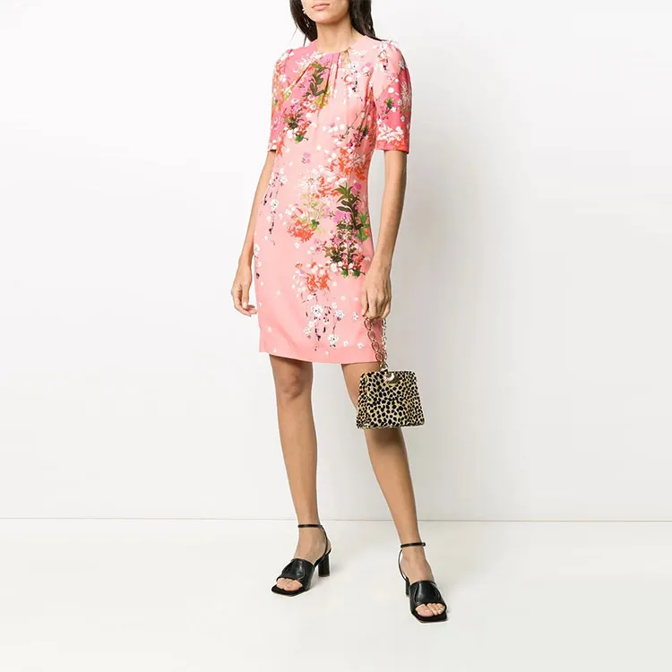 Givenchy Short Sleeved Dresses Women's Pink-1