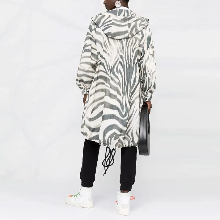 Moncler Achird Zebra print Parka Coat-2