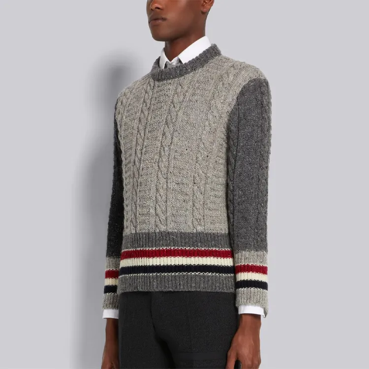 THOM BROWNE Sweaters Men Gray-5