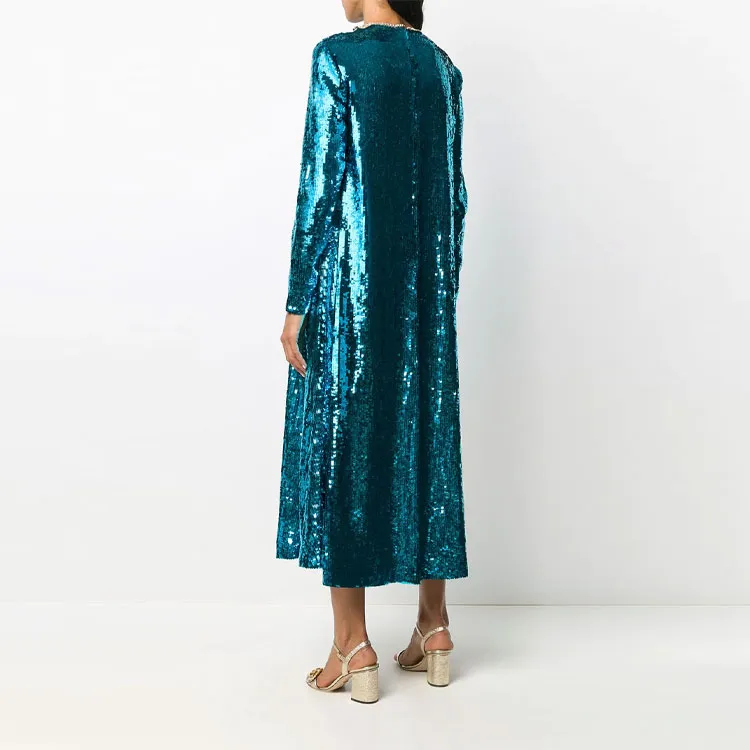 GUCCI FW21 Long-Sleeved Dresses Women's Blue-2