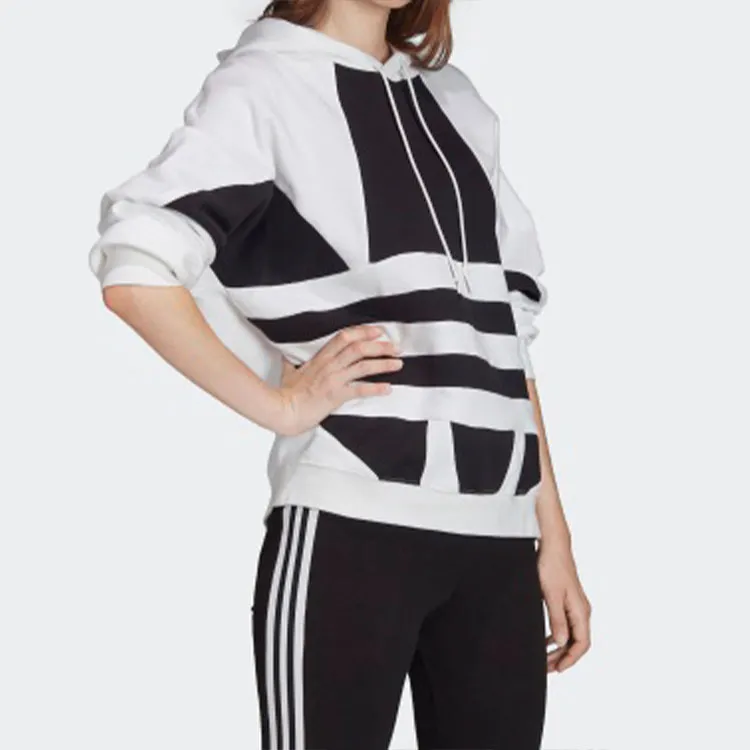 Adidas Big Trifoil Pullover Hoodie White/Black-2