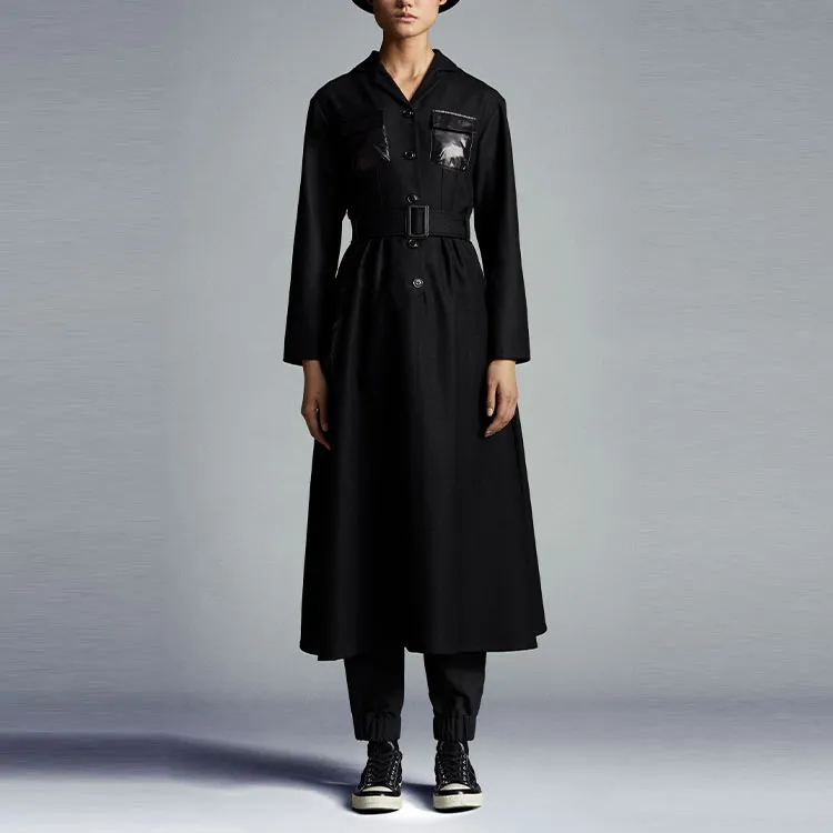 MONCLER GENIUS MONCLER GENIUS X Fujiwara Hiroshi FRGMT 21 Long Sleeved Dresses Women's Black-1