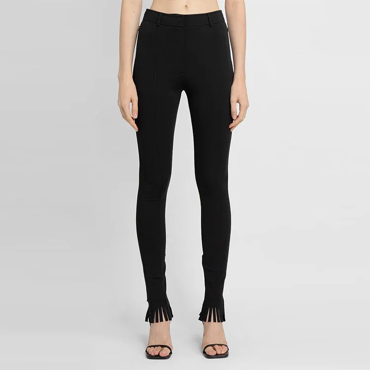 Burberry Fringed Crepe Leggings-2
