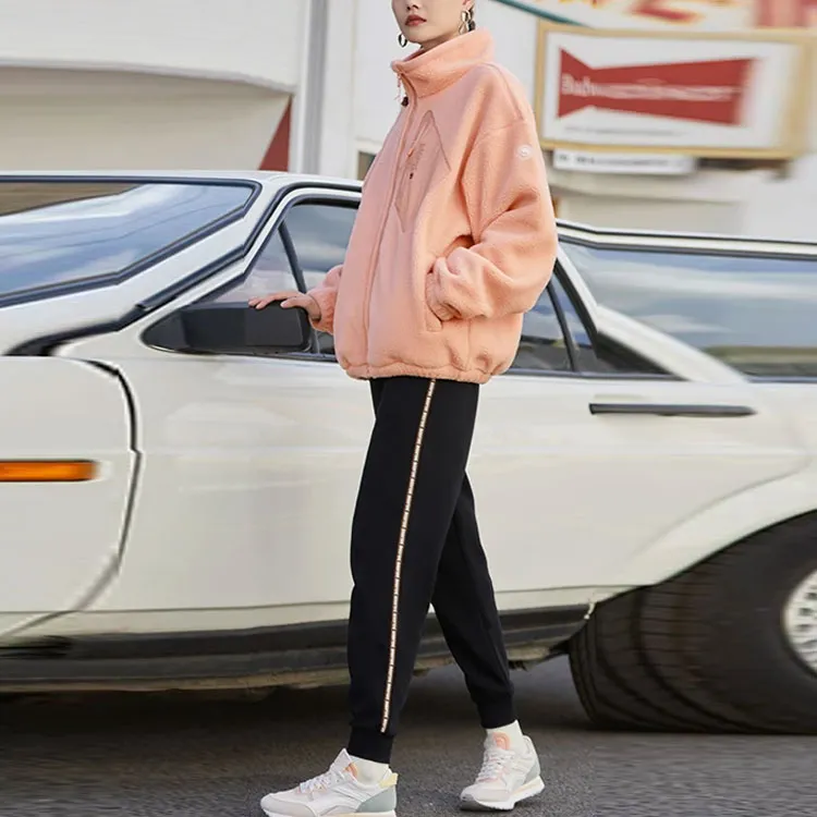 LiNing Badfive Velvet feel Coat Unisex Misty Rose Pink-3