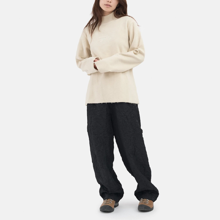 【Stussy】GEN MOCK NECK FLEECE Buy Stussy Gen Mock Neck Fleece 'Natural' - 218125 NATU | GOAT