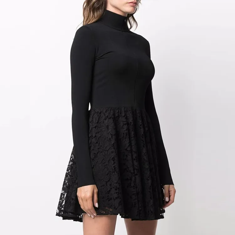 Valentino Long-Sleeved Dresses Women's Black-2