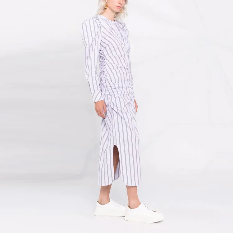 GANNI Long Sleeved Dresses Women's Purple-3