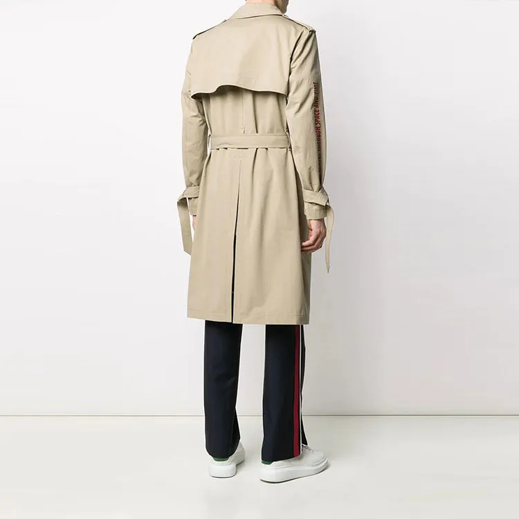 Valentino Trench Coats Men Khaki-2