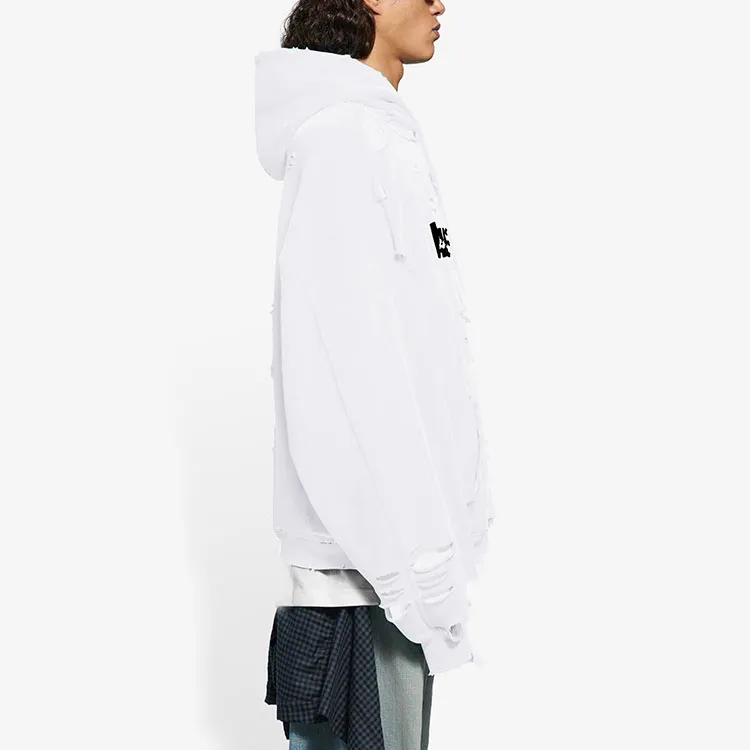 Balenciaga Caps Destroyed Oversize Fit Hoodie-4