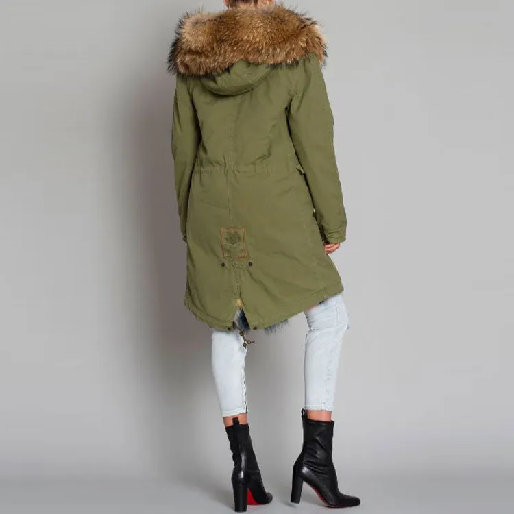 MR&MRS Parka Coats Women's Green-4