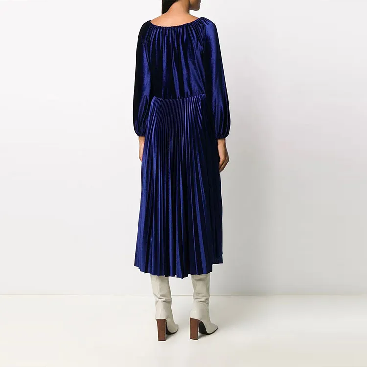 Valentino Long-Sleeved Dresses Women's Blue-2